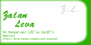 zalan leva business card